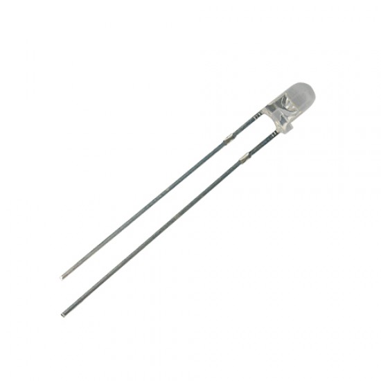 LED 3mm biela 8400 - 10000 mcd 30° číra LED 3mm biela 8400 - 10000 mcd 30° číra