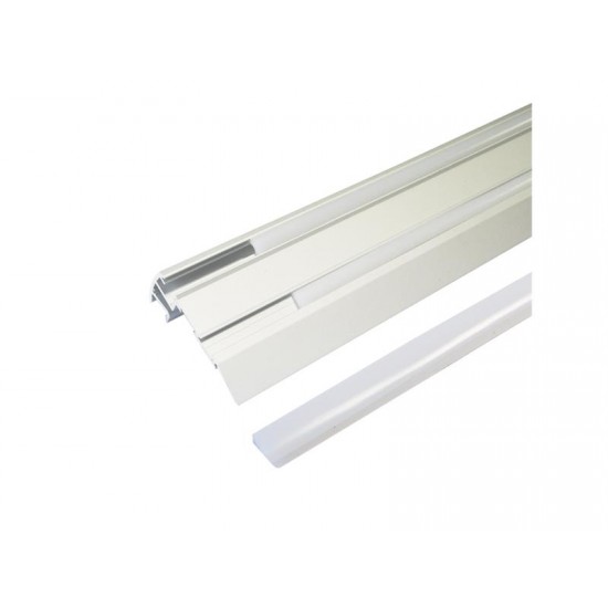 AL profil pre LED, Stair +plexi 67,5x27,8mm I=1m