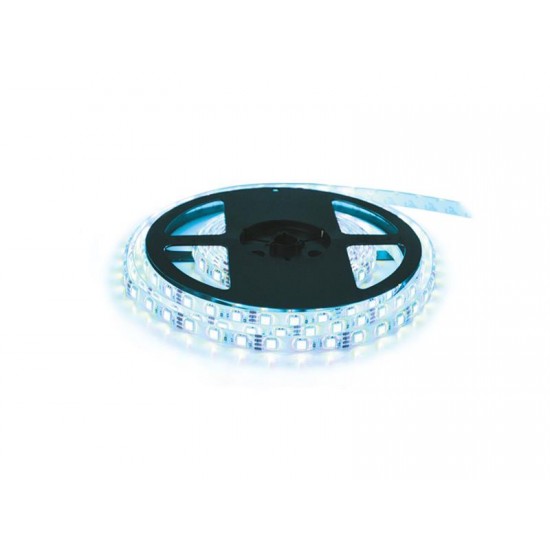 LED pásik 12V 5050 60LED/m IP20 max. 14.4W/m studená biela - ice blue (cievka 5m)