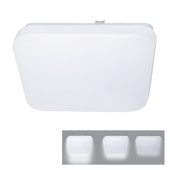 LED stropné svetlo, 3-stupňové stmievanie, 18W, 1260lm, 4000K, štvorcové 33cm