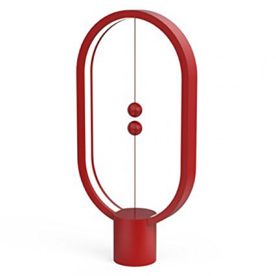 Lampa LED stolná HENG BALANCE ELLIPSE PLASTIC USB RED