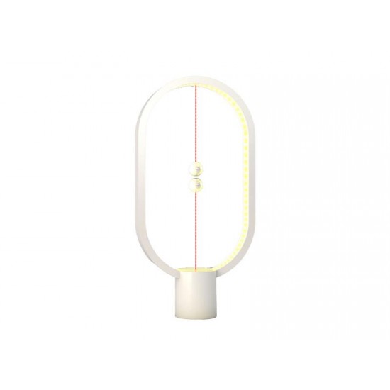 Lampa LED stolná HENG BALANCE ELLIPSE PLASTIC USB WHITE