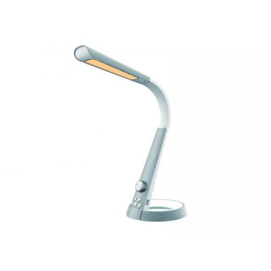 Lampa stolná IMMAX DRAKE WHITE / SILVER 08953L