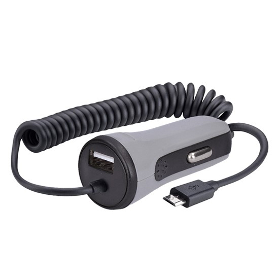 Adaptér do auta 1x USB, 1x micro USB kábel, 3400mA max., DC 12-24V, černošedý, DC50