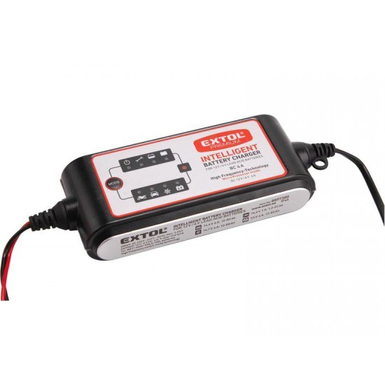Nabíjačka autobatérií EXTOL 6 / 12V-4A 9 stupňová s mikroprocesorom