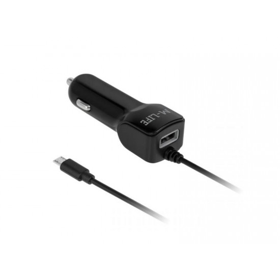 Nabíjačka do auta M-Life micro USB + USB 2100 mA Nabíjačka do auta M-Life micro USB + USB 2100 mA