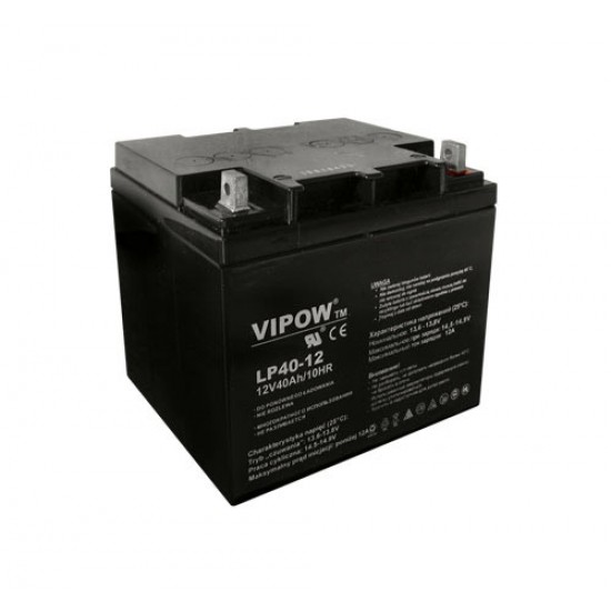 Batéria olovená 12V/40Ah VIPOW bezúdržbový akumulátor