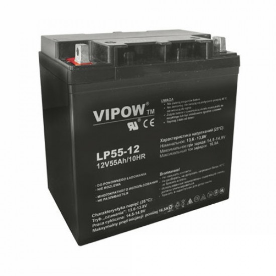 Batéria olovená 12V 55Ah VIPOW