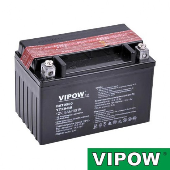 Batéria motocyklová 12V 8Ah Vipow motobaterie Batéria motocyklová 12V 8Ah Vipow motobaterie