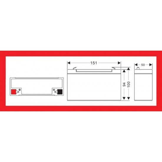 Batéria olovená 6V/ 12Ah MOTOMA bezúdržbový akumulátor