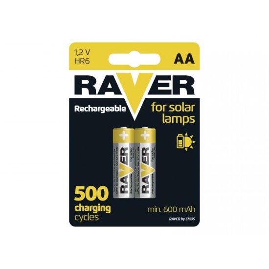 Batéria AA (R6) nabíjacia RAVER solar 600mAh