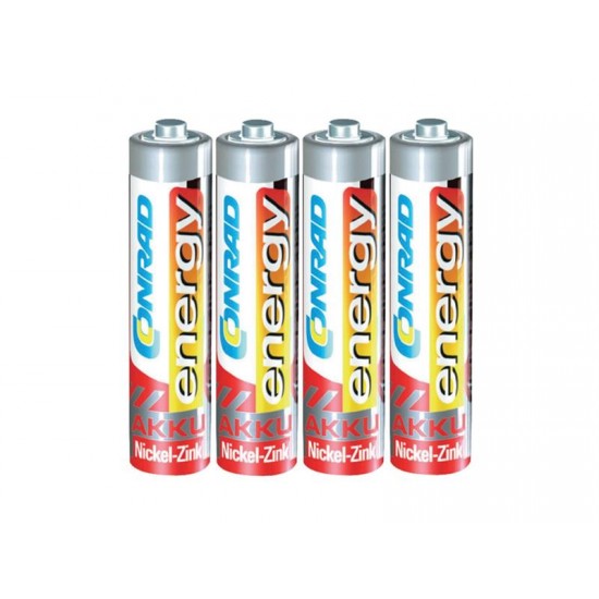 Batéria AAA(R03) nabíjacia CONRAD NiZn 550mAh, 1,6V (blister 4ks) Batéria AAA(R03) nabíjacia CONRAD NiZn 550mAh, 1,6V (blister 4ks)