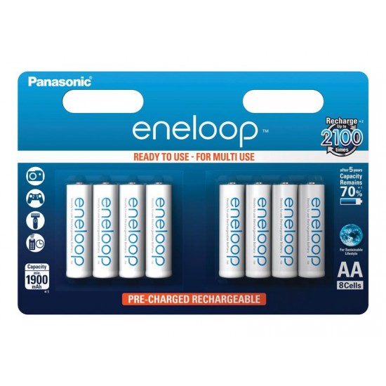 Batérie 3MCCE/8BE ENELOOP AA 8x 2100C PANASONIC nabíjacie Batérie 3MCCE/8BE ENELOOP AA 8x 2100C PANASONIC nabíjacie
