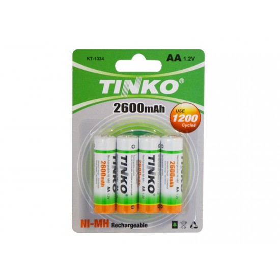 Batéria AA (R6) nabíjacia TINKO NiMH 2600mAh Batéria AA (R6) nabíjacia TINKO NiMH 2600mAh