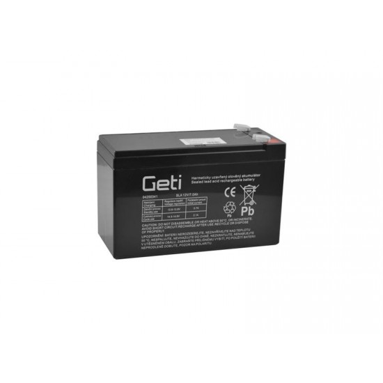 Batéria olovená 12V 7.0Ah GETI (konektor 6,35 mm) Batéria olovená 12V 7.0Ah GETI (konektor 6,35 mm)