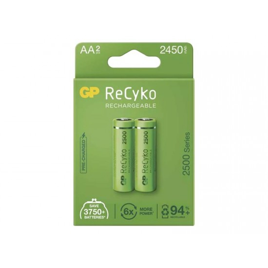 Batéria AA (R6) nabíjacie 1,2V/2450mAh GP Recyko 2ks Batéria AA (R6) nabíjacie 1,2V/2450mAh GP Recyko 2ks