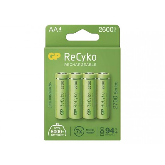 Batéria AA (R6) nabíjacie 1,2V/2600mAh GP Recyko 4ks