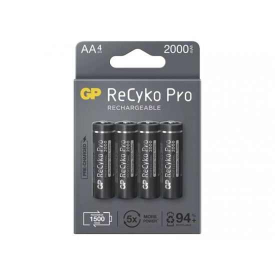 Batéria AA (R6) nabíjacie 1,2V/2000mAh GP Recyko Pro 4ks