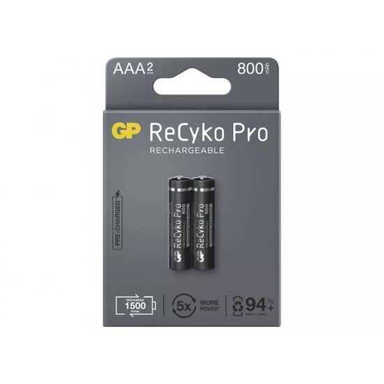 Batéria AAA (R03) nabíjacie 1,2V/800mAh GP Recyko Pro 2ks