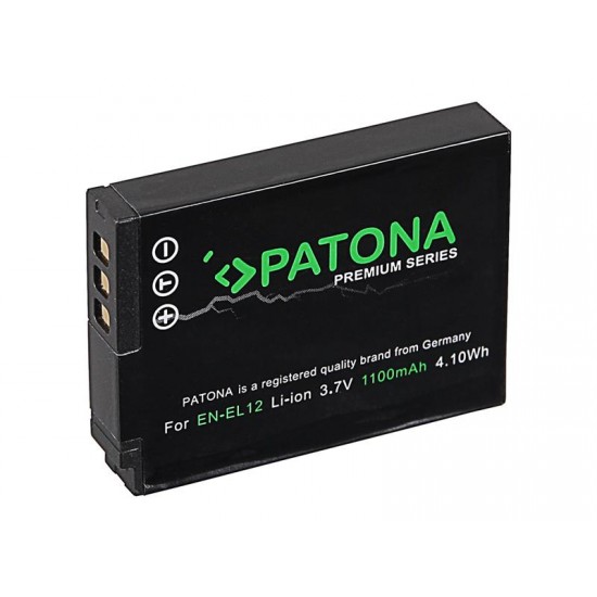Batéria NIKON EN-EL12 1100 mAh premium PATONA PT1168 Batéria NIKON EN-EL12 1100 mAh premium PATONA PT1168