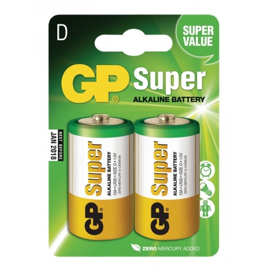 Batéria GP alkalická D fólia