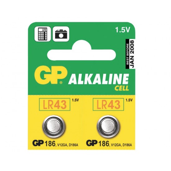 Batéria LR43 (186) GP alkalická Batéria LR43 (186) GP alkalická