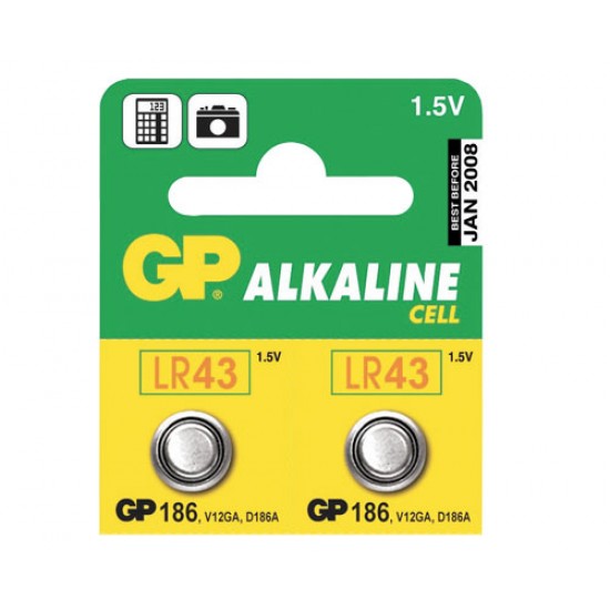 Batéria LR43 (186) GP alkalická