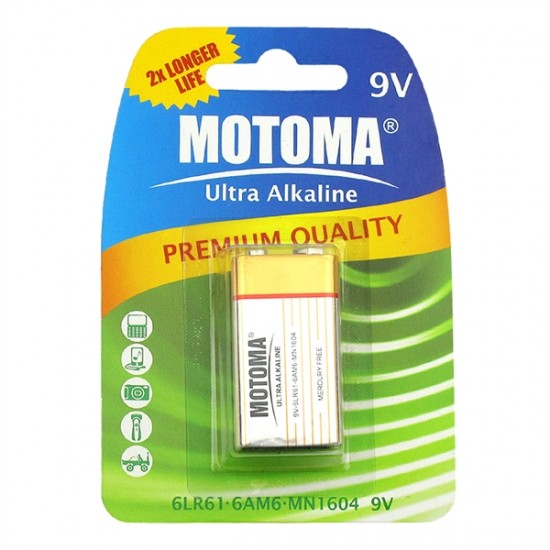 Batéria (9V) alkalická MOTOMA Ultra Alkaline 9V Batéria (9V) alkalická MOTOMA Ultra Alkaline 9V