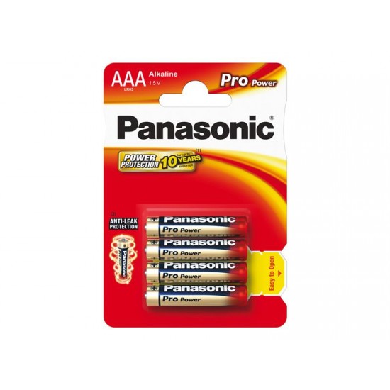 Batéria AAA (R03) alkalická PANASONIC Pro Power 4BP