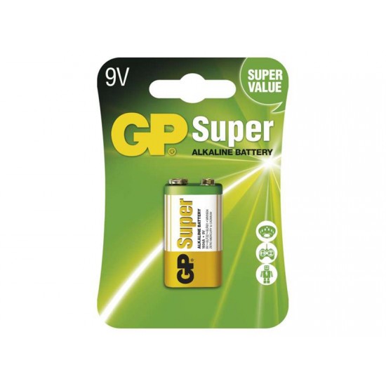 Batéria 6F22 (9V) alkalická GP Super Alkaline 9V blister Batéria 6F22 (9V) alkalická GP Super Alkaline 9V blister