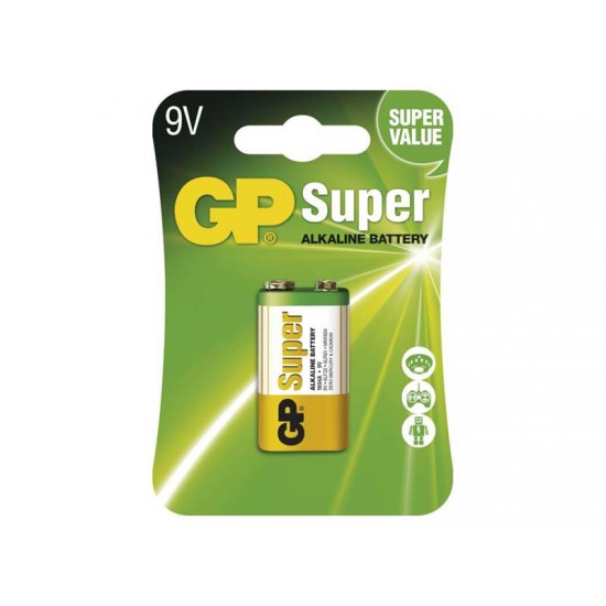 Batéria 6F22 (9V) alkalická GP Super Alkaline 9V blister