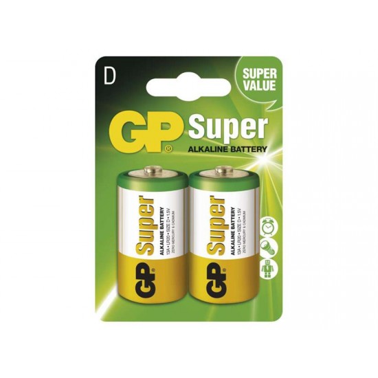 Batéria D (R20) alkalická GP Super Alkaline 2ks