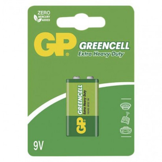 Batéria 6F22 (9V) Zn-Cl GP Greencell blister