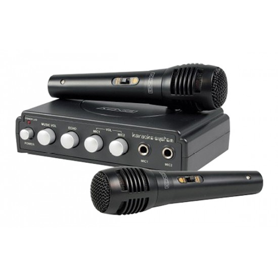 Karaoke sada 2x mikrofón, čierna KÖNIG HAV-KM11