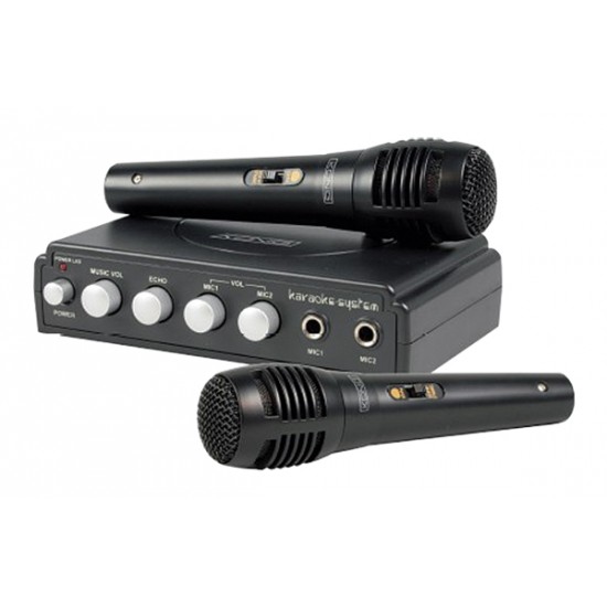 Karaoke sada 2x mikrofón, čierna KÖNIG HAV-KM11 Karaoke sada 2x mikrofón, čierna KÖNIG HAV-KM11