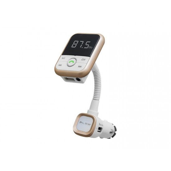 Transmitter do auta FM BLOW + HandsFree BLUETOOTH + USB nabíjačka 2.1A
