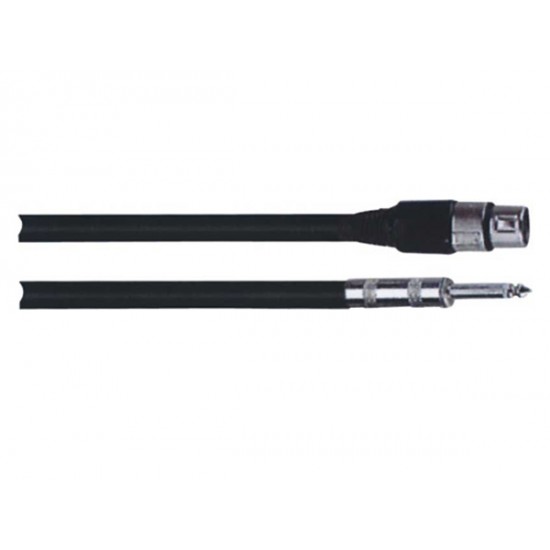 Vodič mikrofónny XLR - 6.35mm Mono Jack 6m kovový