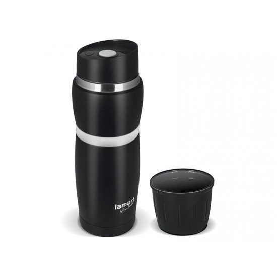 Termoska 480ml CUP LAMART LT4052 čierna/biela Termoska 480ml CUP LAMART LT4052 čierna/biela