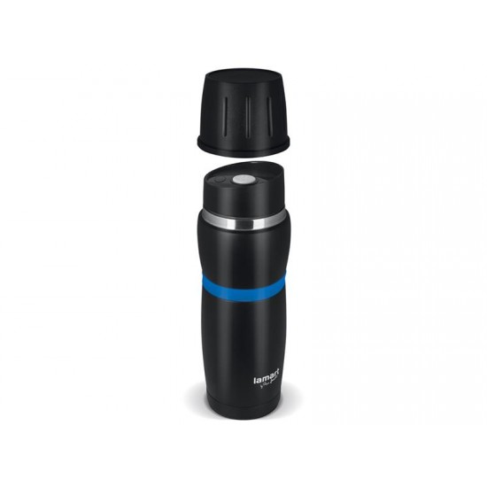 Termoska 480ml CUP LAMART LT4053 čierna/modrá Termoska 480ml CUP LAMART LT4053 čierna/modrá