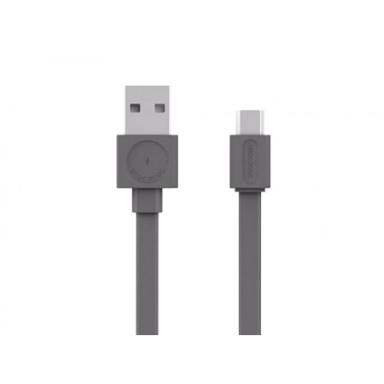 Kábel ALLOCACOC USB/Micro USB 1.5m šedý