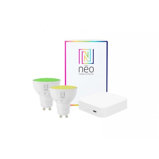 Múdra WiFi sada IMMAX NEO DIRECTION BRIDGE PRO SMART ZIGBEE 3.0 + 2x žiarovka GU10 3.5W RGBW Múdra WiFi sada IMMAX NEO DIRECTION BRIDGE PRO SMART ZIGBEE 3.0 + 2x žiarovka GU10 3.5W RGBW