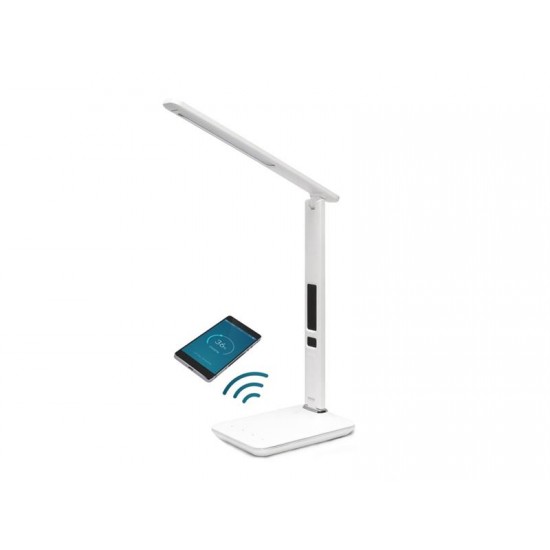 Lampa stolná IMMAX KINGFISHER Qi WHITE 08966L