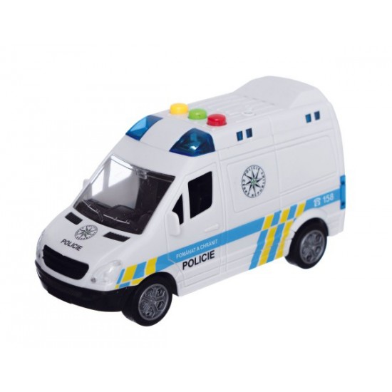Detská policajná dodávka na zotrvačník TEDDIES so zvukom a svetlom 15 cm Detská policajná dodávka na zotrvačník TEDDIES so zvukom a svetlom 15 cm