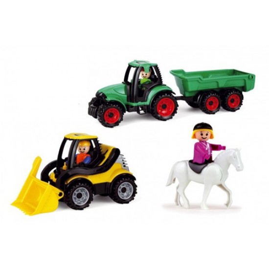 Detský traktor s bagrom LENA TRUCKIES Detský traktor s bagrom LENA TRUCKIES