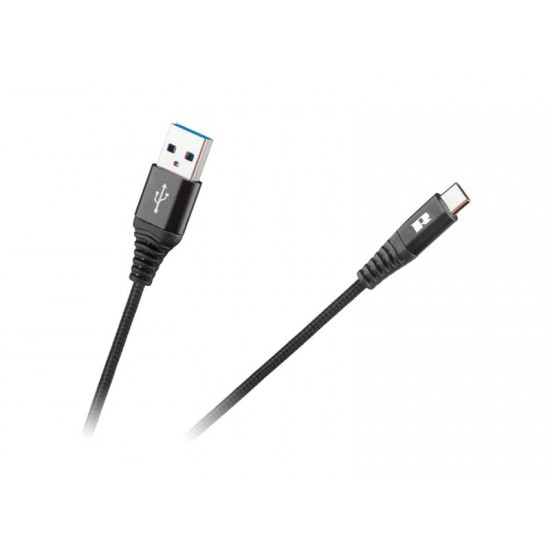 Kábel REBEL USB/USB-C čierny 0,5m