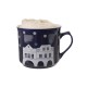 Hrnček ORION Winter city 500ml modrý + ponožky Hrnček ORION Winter city 500ml modrý + ponožky