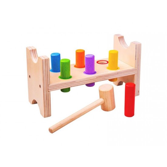 Detská zatĺkačka BIGJIGS TOYS drevená Detská zatĺkačka BIGJIGS TOYS drevená