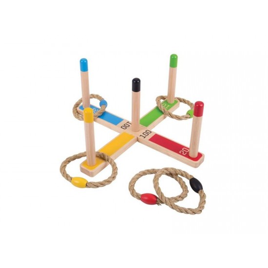 Detská hra BIGJIGS TOYS Hádzanie kruhov drevená Detská hra BIGJIGS TOYS Hádzanie kruhov drevená