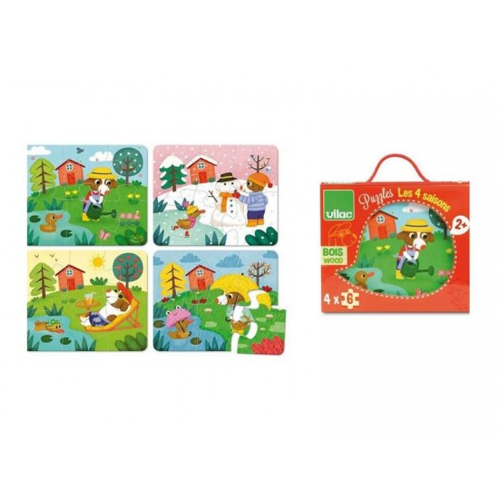 Detské puzzle VILAC 4 obdobia drevené Detské puzzle VILAC 4 obdobia drevené