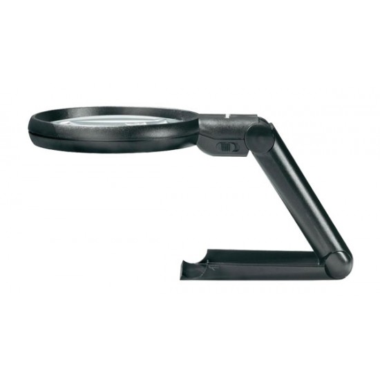 Lupa s osvetlením a stojanom